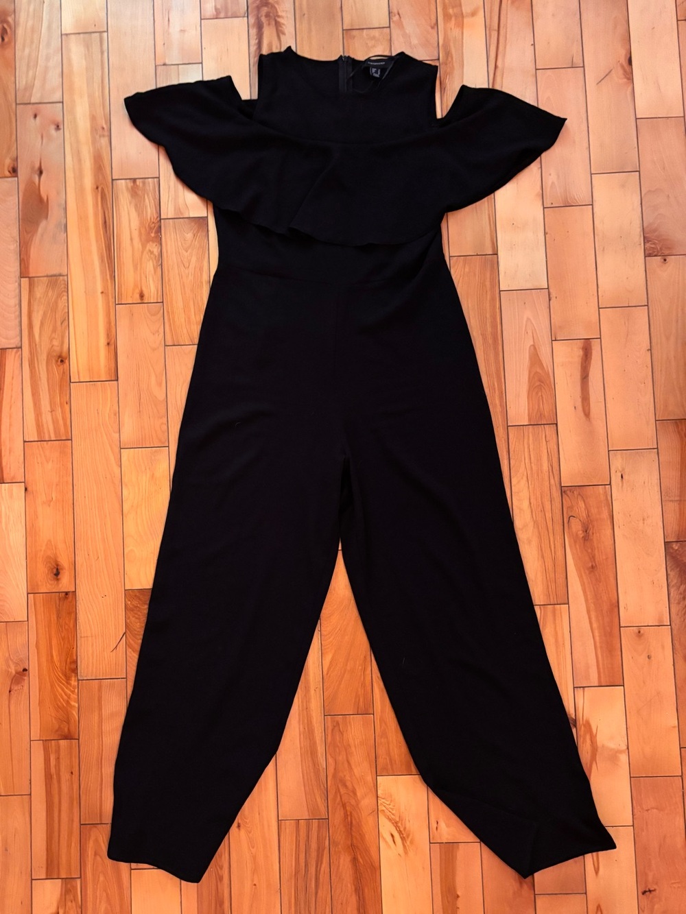 Atmosphere Black Off-Shoulder Ruffle Jumpsuit